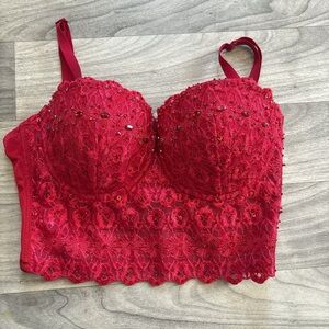 Windsor Red corset top